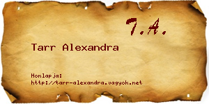 Tarr Alexandra névjegykártya