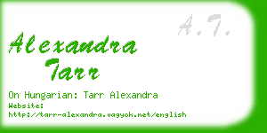 alexandra tarr business card